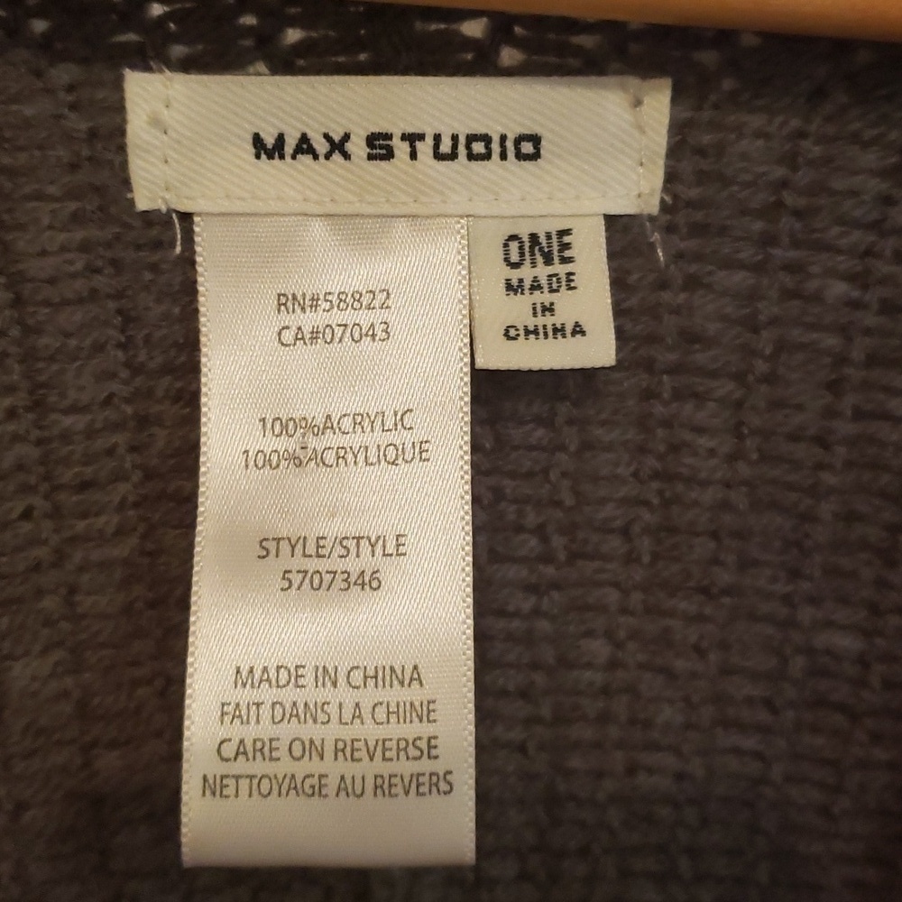 Max Studio grey poncho one size - Picture 4 of 7